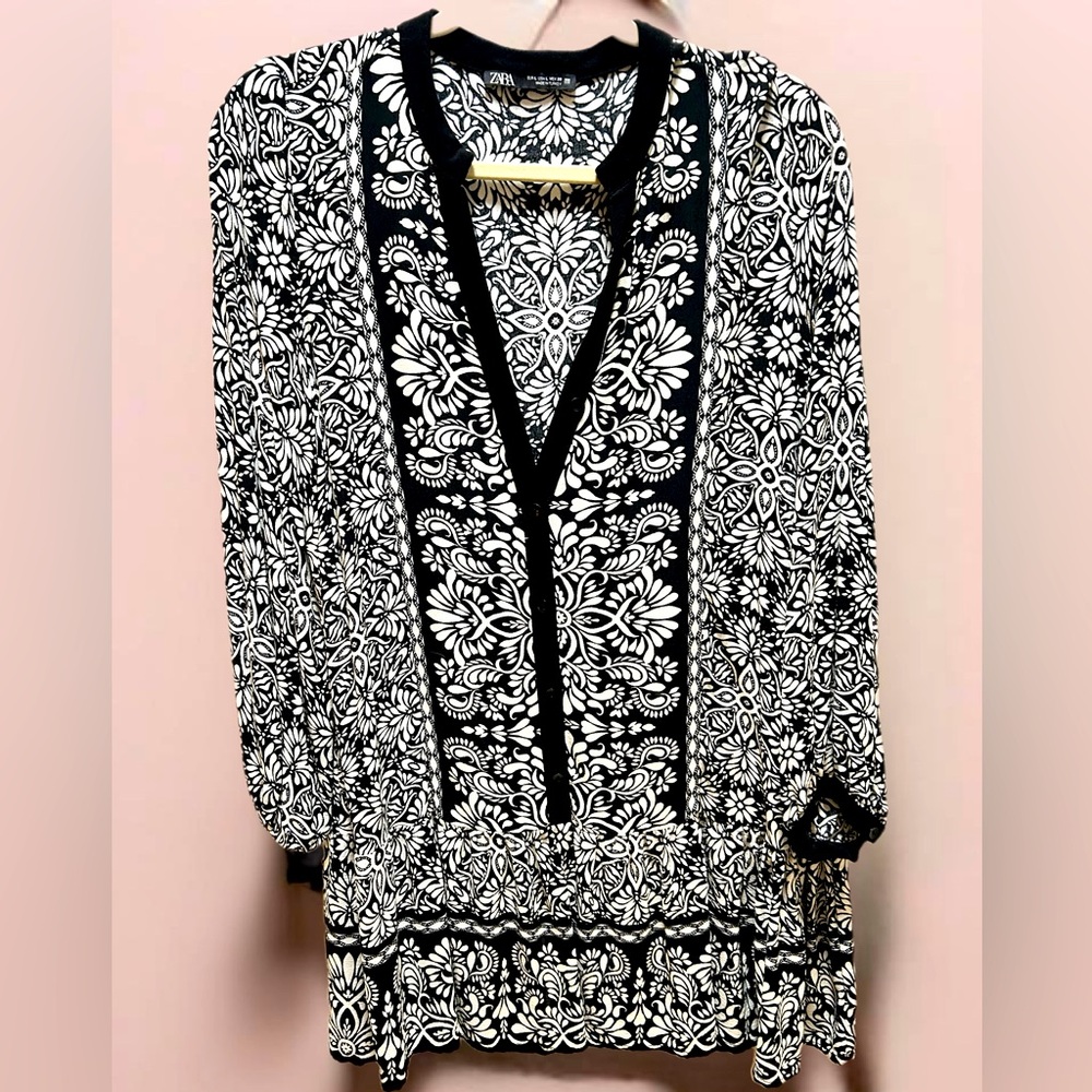 Zara Black & White Dress